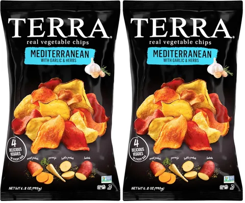 Miniatura 8 de Terra Chips de verduras, chips originales con sal marina, 6.8 onzas, (paquete de 2)