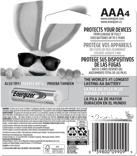 Miniatura 8 de Energizer - Pilas AAA, pilas alcalinas triple A Max, 4