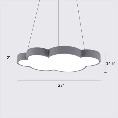 Miniatura 4 de Luces colgantes LED modernas regulables en forma de nube, NIUYAO Kids Room Metal 1 lámpara colgante en acrílico (bombilla incluida)