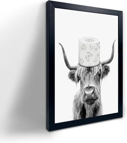 Miniatura 10 de Decoración de habitación de asno con estampados de animales, bonito cartel de citas de culo en el baño, decoración divertida para el baño, carteles