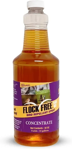 Concentrado en aerosol repelente de aves, solución residencial para problemas de aves, concentrado de 32 onzas, hace hasta 16 galones