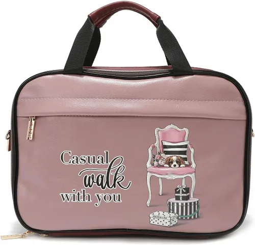 Miniatura 8 de Nicole Lee Bolsa de maquillaje cosmética para mujer, bolsa de viaje con 5 compartimentos (todas las emociones)