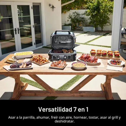 Miniatura 10 de Ninja OG951 Woodfire Pro Connect Premium XL - Parrilla y ahumador para exteriores, Bluetooth, habilitado por app, parrilla maestra 7-en-1, ahumador