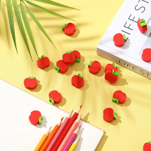 Miniatura 7 de 60 mini borradores de manzana para niños, regalos de bienvenida a la escuela, para contar en el aula, manipulativos de matemáticas, suministros