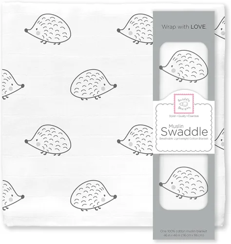 Miniatura 15 de SwaddleDesigns Manta de Arrullo de Muselina de Algodón, Manta de Recepción para Bebés Niños y Niñas, Mejor Regalo de Registro, 46x46 pulgadas