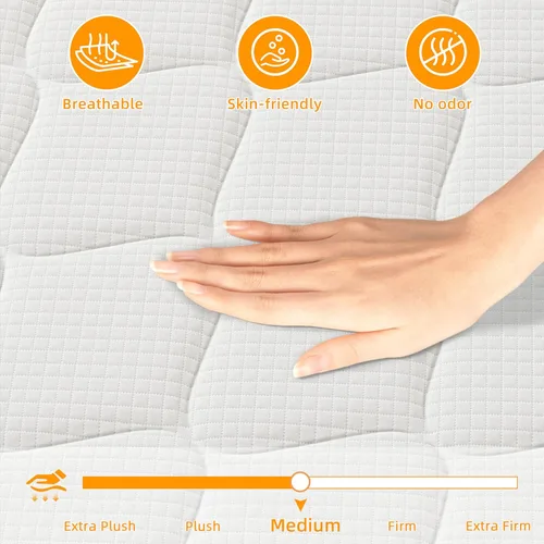 Miniatura 4 de Full Mattress, 10 Inch Hybrid Mattress in a Box with Memory Foam and Individual Pocket Springs - Medium Firm, Motion Isolation, Extra Edge Support &