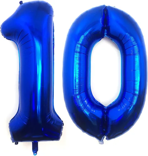 Miniatura 27 de Globos gigantes de 40 pulgadas, color azul marino, gigantes, gigantes, gigantes, enormes de aluminio de 12 o 21, globos digitales de número de Azul