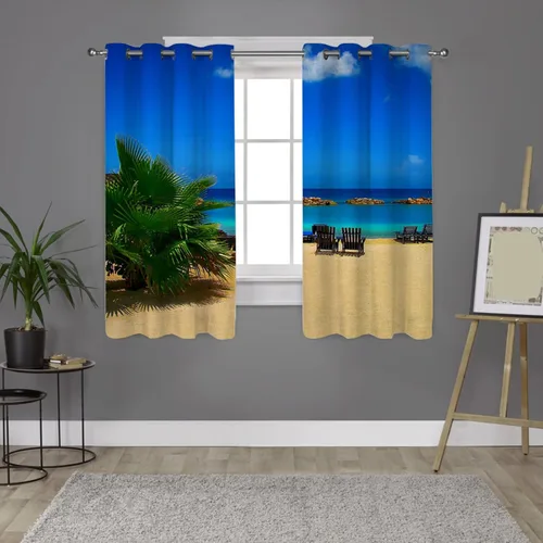 Miniatura 3 de Cortinas personalizadas con texto de fotos, cortinas opacas personalizadas, 2 paneles, cortinas de oscurecimiento personalizadas con ojales