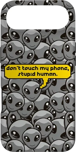 Miniatura 26 de Funda para iPhone 13 Pro Alien Dont Touch My Phone Stupid Human Funny Space Lover Case