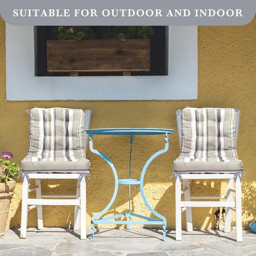 Miniatura 8 de Hoteam Juego de 6 cojines para sillas de patio al aire libre, 20 x 40 pulgadas, cojines de patio para sillas altas para muebles de exterior, Beige