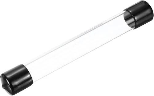 Miniatura 11 de MECCANIXITY Tubo de Almacenamiento Transparente 23x25mm Pequeño Tubo de Plástico Redondo con Tapas Botella Contenedor Rígido 300mm/12 Pulgadas