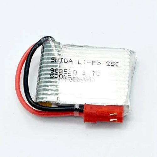 Miniatura 5 de 3.7 V 1S 500 mAh 25C LiPO batería JST enchufe para mini tamaño FPV Drone RC Quadcopter modelo avión