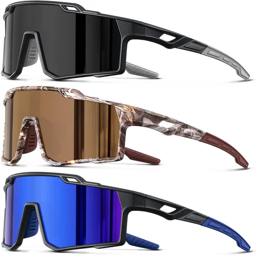 Miniatura 12 de Gafas de sol deportivas polarizadas para hombre, ciclismo, conducción, pesca, protección UV, ligeras, marco grande, gafas de bicicleta de montaña