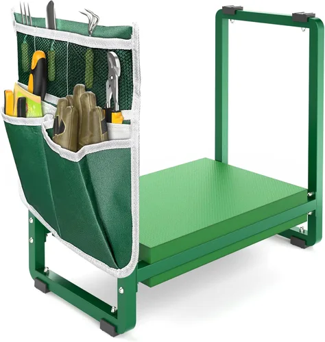 Miniatura 11 de Asiento para Rodilleras de Jardín, Diseño Estable y Antideslizante de 10.2" de Ancho Asiento para Rodilleras de Jardín con Asas, Taburete