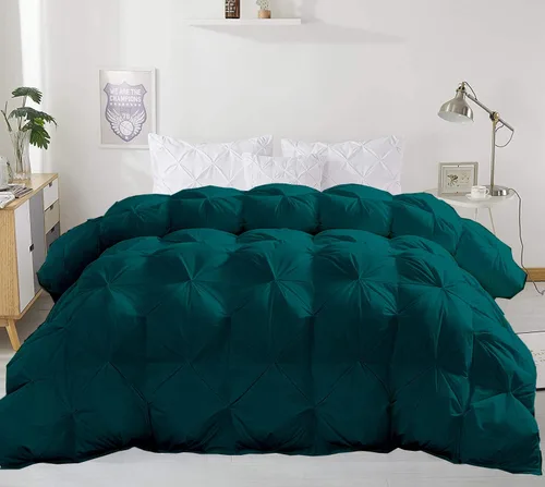 Miniatura 4 de Juego de ropa de cama plisada de 3 piezas de 100% algodón (edredón + 2 fundas de almohada), tamaño individual
