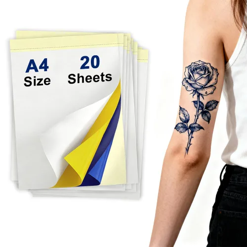 Miniatura 12 de 8 hojas de papel de tatuaje temporal imprimible para impresora de inyección de tinta, 8.5 x 11 pulgadas, hojas de transferencia de diseño