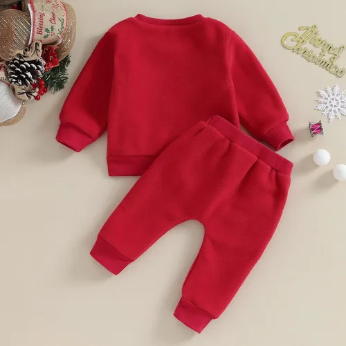 Miniatura 112 de BemeyourBBs Conjunto divertido de sudadera y pantalones de manga larga con letras divertidas para bebé niño y niño