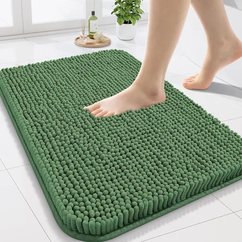 Miniatura 147 de Arotive Alfombras de baño de felpilla extrasuaves y absorbentes, de 24 x 16 pulgadas, lavables a máquina, parte trasera de goma antideslizante