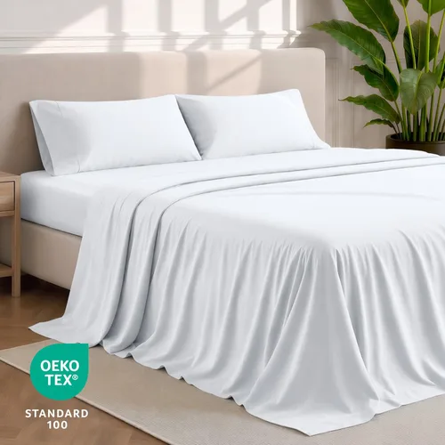 Miniatura 4 de Bare Home Juego de sábanas Full - Microfibra ultrasuave de lujo 1800 para cama Full - Doble cepillado - Bolsillos profundos - Ajuste fácil - Juego