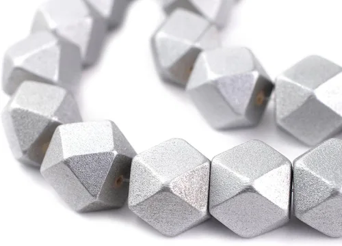 Miniatura 64 de TheBeadChest - Cuentas de madera de cubo sin esquinas azul azul: cuentas orgánicas naturales de corte de diamante de 0.787 in para la fabricación