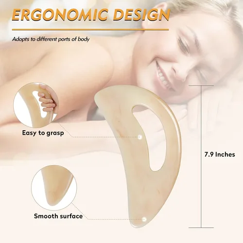 Miniatura 2 de AICNLY Herramienta grande de masaje gua sha, masajeador de drenaje linfático, herramientas de masaje de raspado muscular, herramientas de escultura
