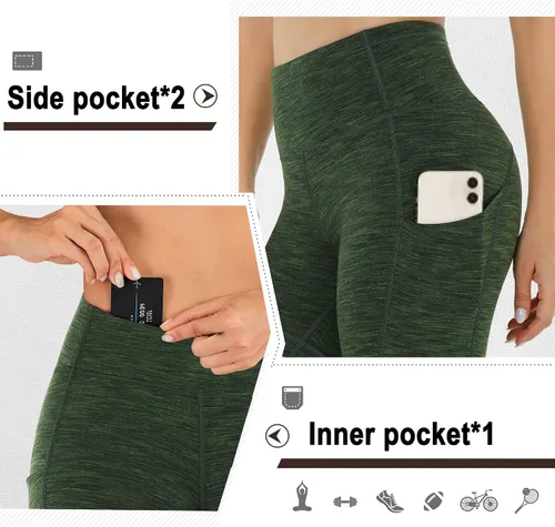Miniatura 4 de IUGA Pantalones cortos de yoga para mujer con bolsillos de 8 a 5 pulgadas para mujer, pantalones cortos de entrenamiento de cintura alta, pantalones