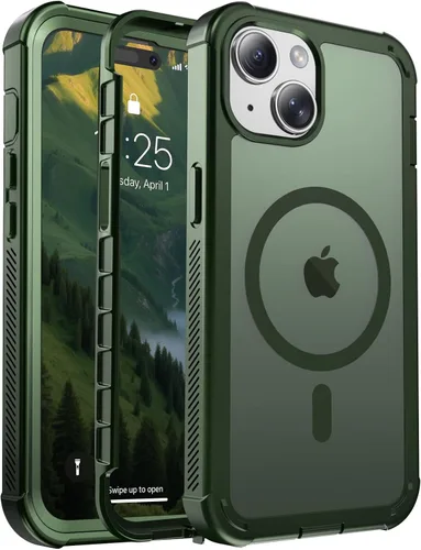 Miniatura 156 de jaroco - Funda magnética compatible con MagSafe para iPhone 11 de 6.1 pulgadas; protección de grado militar contra caídas, de doble capa
