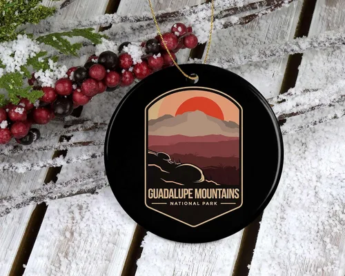 Miniatura 3 de Adorno del Parque Nacional de las Montañas Guadalupe – Regalo del Parque Nacional de las Montañas Guadalupe – Adorno de Navidad de las Montañas