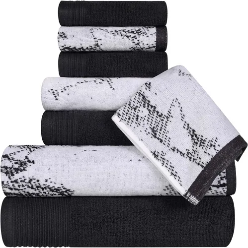 Miniatura 57 de SUPERIOR Juego de 6 toallas de algodón surtido de 6 piezas, incluye 2 toallas de baño, 2 manos, 2 toallas faciales, suaves, absorbentes, accesorios