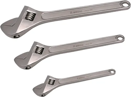 Miniatura 17 de WEDO Llave inglesa ajustable de acero inoxidable, anticorrosión, alta resistencia, mandíbulas fresadas de precisión para una máxima potencia