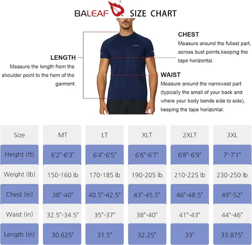 Miniatura 6 de BALEAF Camiseta de manga corta de secado rápido para hombre