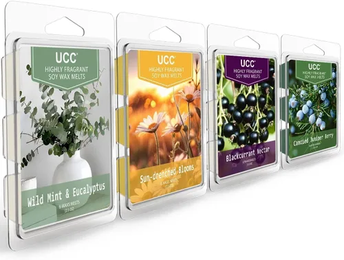 Miniatura 16 de UCC Cera derretida, cubos de cera de soja, aroma fuerte de larga duración, mezcla perfumada prémium para derretir tartas, romero menta, rosa