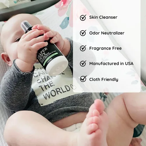 Miniatura 2 de Diaper Duty - Jabón de área para pañales, 4 onzas (1 paquete), flor de naranja y aloe, spray de limpieza suave para pañales de tela, calmante