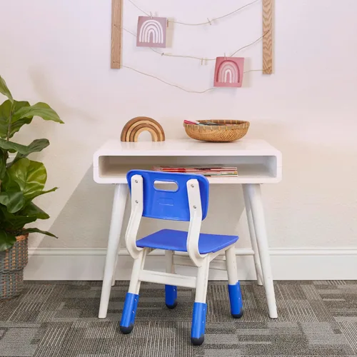 Miniatura 9 de ECR4Kids Silla ajustable para aula, asientos flexibles, color azul, paquete de 2