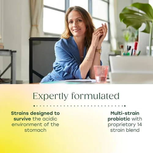 Miniatura 4 de MegaFood MegaFlora Probiotic Plus - Probióticos para mujeres y hombres Salud digestiva - 50 mil millones de UFC y 14 cepas - Suplemento de apoyo