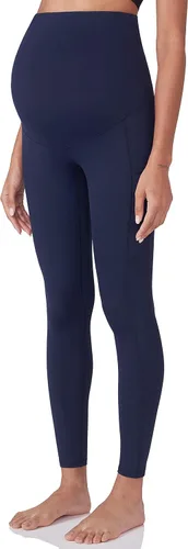 Miniatura 7 de POSHDIVAH Leggings de entrenamiento de maternidad para mujer sobre el vientre, pantalones de yoga con bolsillos, ropa deportiva suave, pantalones