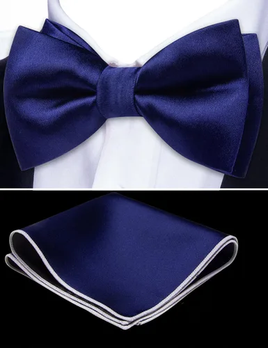 Miniatura 3 de YOHOWA Juego de pañuelos de cachemira preatados para hombre y niños, ajustable, elegante, para bodas, fiestas