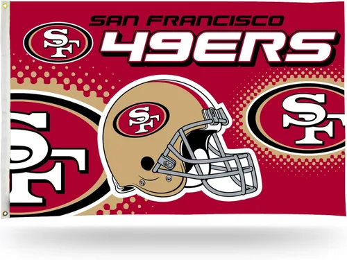 Miniatura 13 de NFL Rico Industries - Bandera estándar de 3 x 5 pies, de una cara, para interior o exterior, decoración del hogar