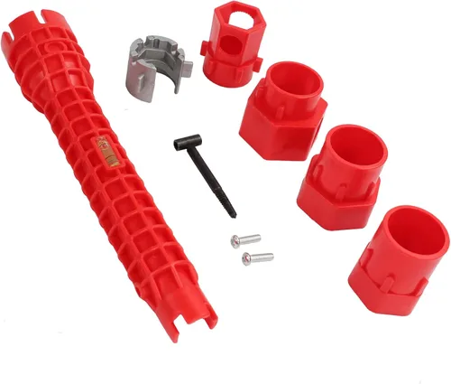 Herramienta de instalación de grifo y fregadero (14 en 1) llave multifuncional para fregadero y válvula de ángulo de fregadero, instalador de