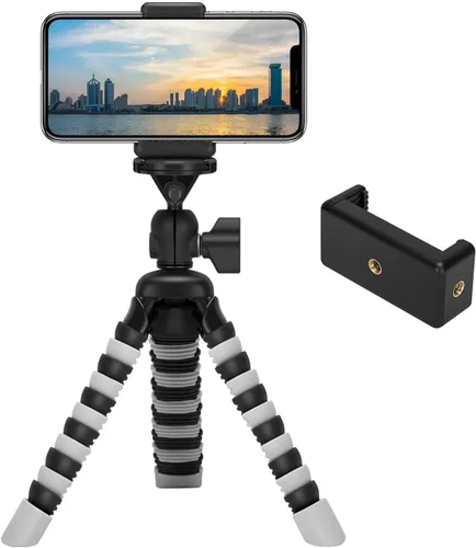 Miniatura 8 de ZTON trípode flexible para teléfono celular pequeño, montaje para teléfono celular ajustable, soporte Octopus universal para iPhone, Samsung, cámara