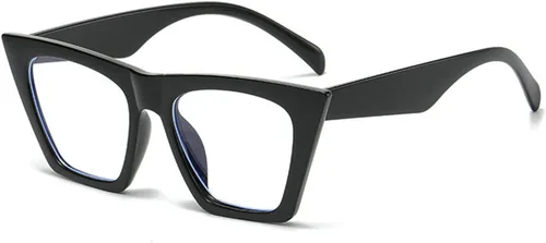 helena Gafas de lectura cuadradas de gran tamaño para mujer, para lectores de moda, con bisagra de resorte, montura cuadrada gruesa, lentes UV400