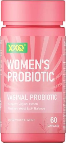 XKQ Probiótico vaginal para mujeres con prebióticos y lactobacilos - Apoya el equilibrio del pH vaginal, la flora saludable y la salud intestinal -