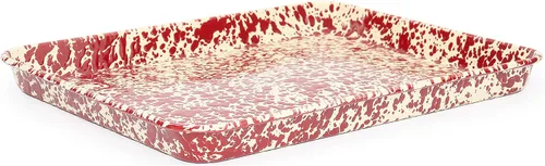 Miniatura 6 de Sartén para Brazo de Gitano Enamelware, 16.25 x 12.5 pulgadas, Salpicado Negro/Blanco