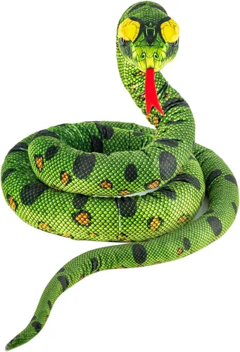 Miniatura 18 de Juguete de Peluche de Serpiente, 52 pulgadas, Lavable, Juguete de Peluche de Serpiente Simulada para Abrazar, Suave y Lindo Regalo para Niños