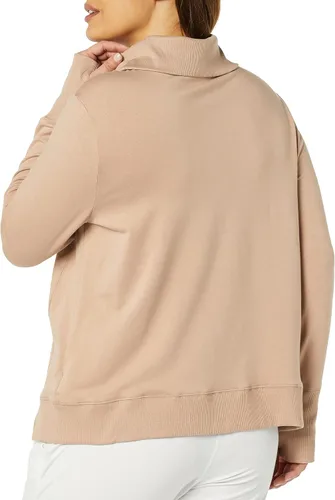 Miniatura 4 de Tienda Essentials Sudadera Studio Terry de manga larga con cuello embudo para mujer