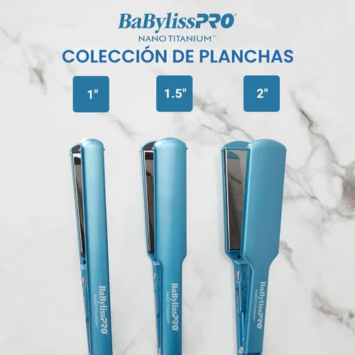 Miniatura 9 de BabylissPRO Nano Titanium Ultra-Thin Hair Straightener, Professional Flat Iron, 5-Inch Extended Plates for Faster Straightening, for All Hair Types