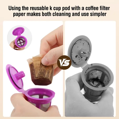 Miniatura 4 de 300 filtros desechables de taza K, papel de filtro de café para cafeteras Keurig de una sola porción 1.0 y 2.0, uso con cápsulas K Cup reutilizables