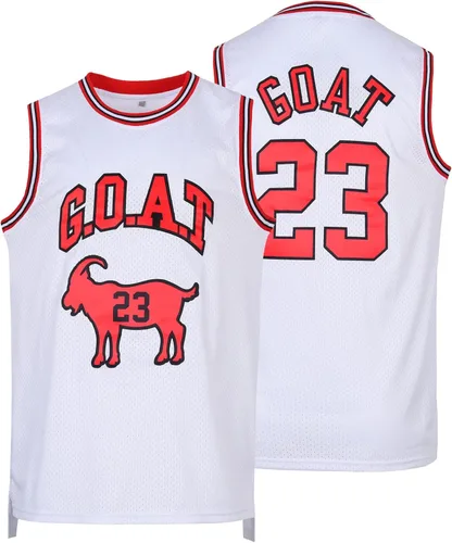 Camiseta de baloncesto juvenil de cabra clásica 23 hiphop, fiesta temática, camisas de regalo para niños, bordado para fanáticos del baloncesto