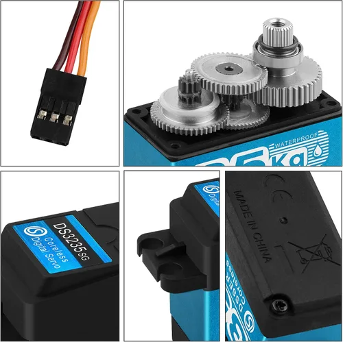 Miniatura 7 de Servo digital de alto par de torsión de 77.2 lbs, servo digital a prueba de agua, con servo bocina de servo 25T, compatible con 1/8, 1/10, 1/12 RC