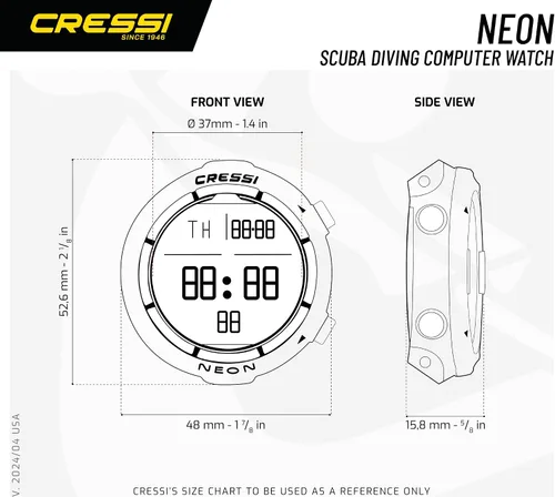 Miniatura 3 de Cressi Neon Scuba Diving Watch Computer - 4 Programs - Air/Nitrox, Freediving, Gage - Made in Italy, Quality Since 1946
